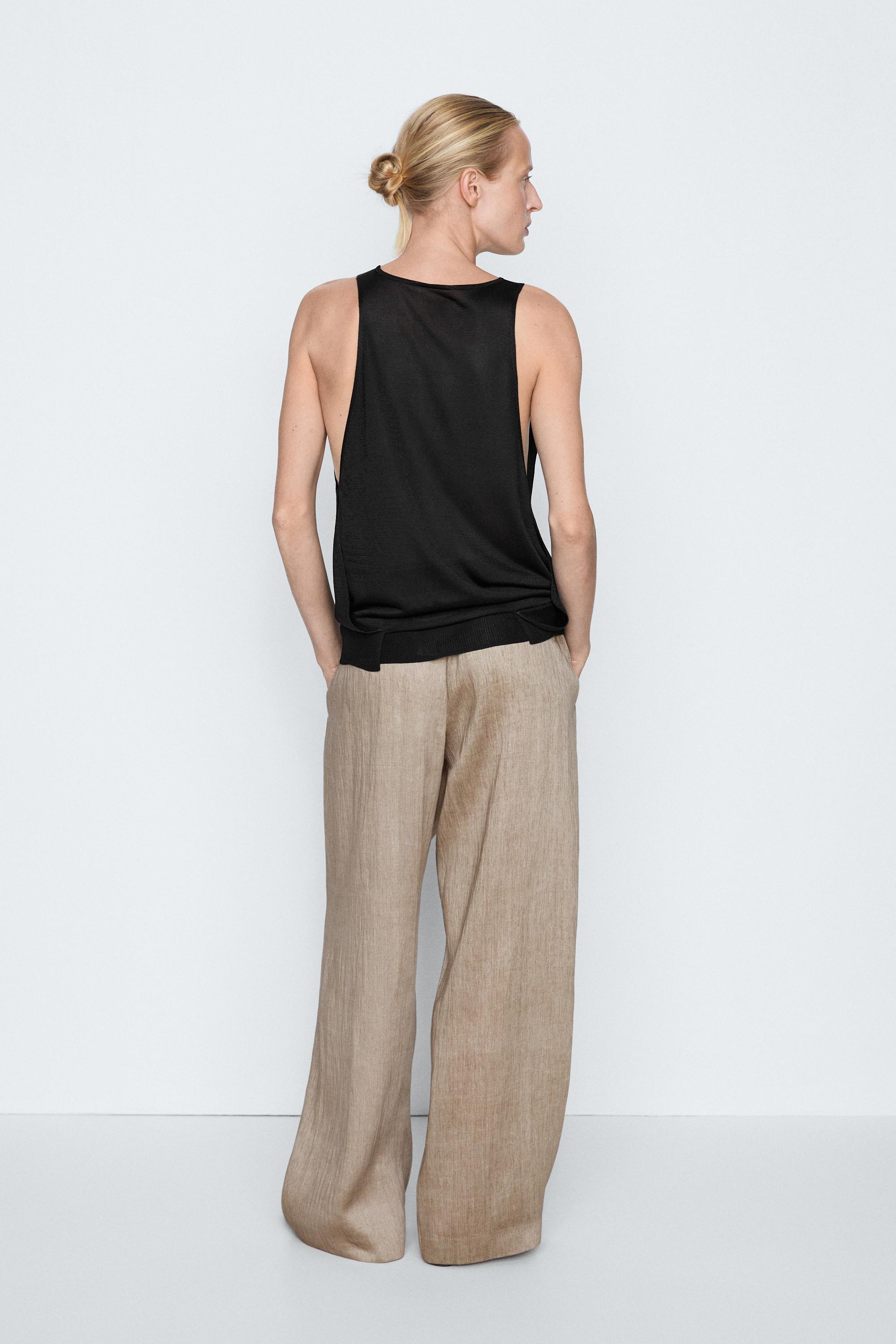 Satin pleated pants with elastic detail - STUDIO